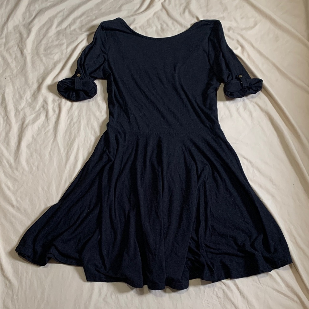 Poof! Black Long Sleeve Dress